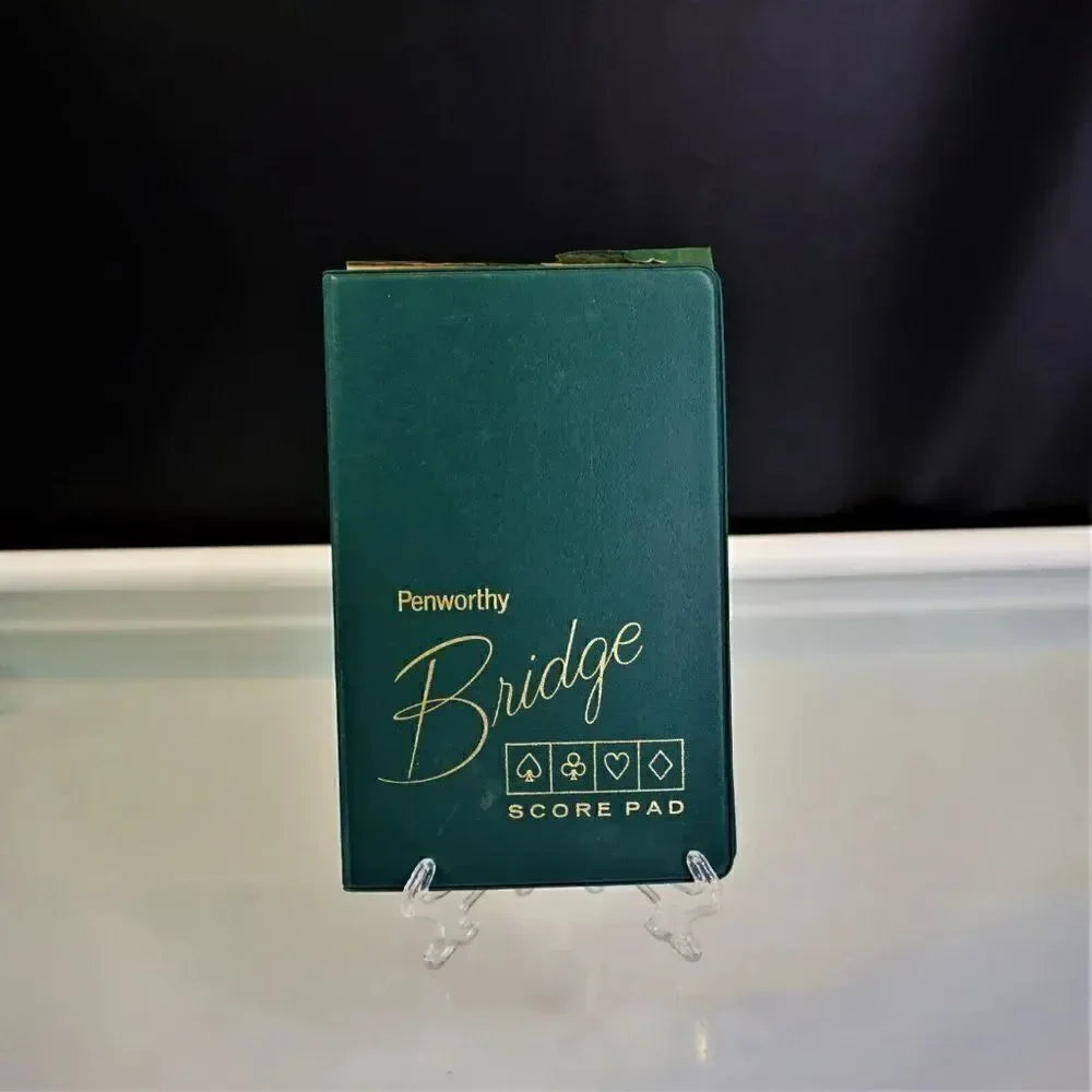 Bridge Score Pad Book Penworthy Vintage Vinyl Cover